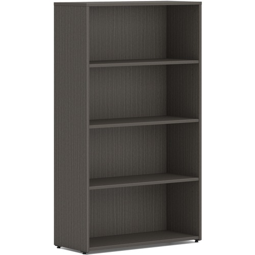 Bookcase, 4-Shelf, Adjustable, 30" x 13" x 53", Slate Teak