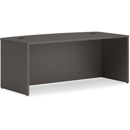 Desk Shell, Bowfront, 72" x 36"/30" x 29", Slate Teak