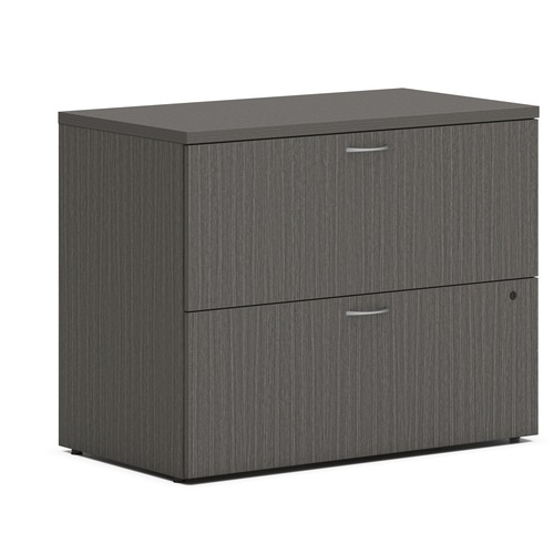 Lateral File, 2-Drawer, Removable Top, 36.5"x20"x29", Slate Teak