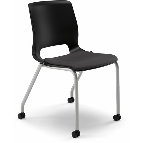 Chair, 4-Leg Stack, Black 2/CT