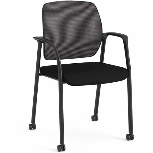 Guest Chair, With Arms, Fabric Seat, 20-15/16"x23-1/2"x36-3/8", Black