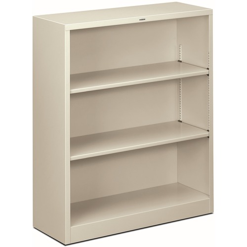 Bookcase, 3 Shelf, Metal, 41" Height, Gray
