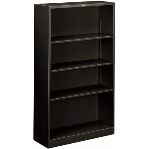 Bookcase, 4 Shelf, 60" Height, Black