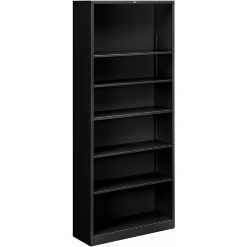 Bookcase, 6 Shelf, 82" Height, Black