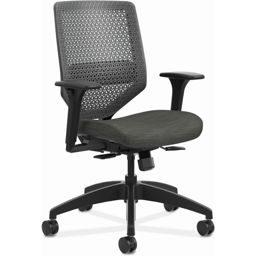 Chair, Task, Mid-Back, Arms, Black