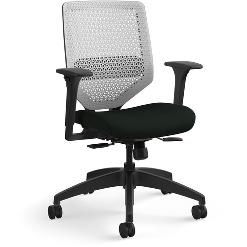 Task Chair, ReActiv, 29-1/2"x29-1/2"x41-3/4", Black Vinyl Seat