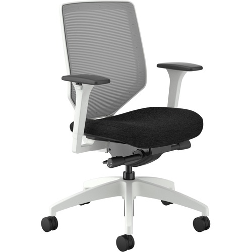 Task Chair, Mesh Back, 29-1/2"x29-1/2"x42-1/2", Fog/Black/We