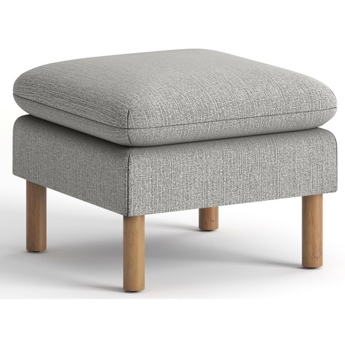 Ottoman, Lounge, Fabric, Gray