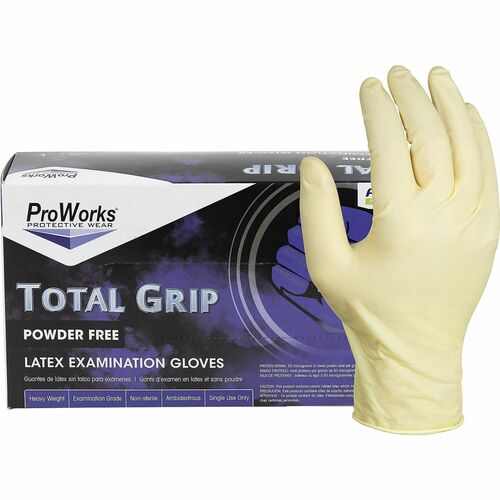 Gloves, Exam, Latex, 8 Mil, 9-2/5" L, XL, NL, 100/BX Per Carton 10/CT