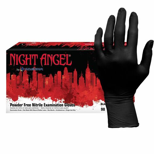 Gloves, Exam, Nitrile, 4 Mil, 9-2/5" L, XL, Black, 100/BX Per Carton 10/CT
