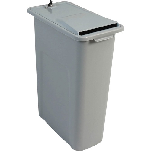 Bin, For Shredding, Lockable, 11" x 20" x 27", Gray