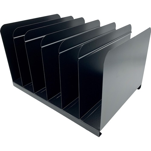 Book Rack 6 Slot, Black