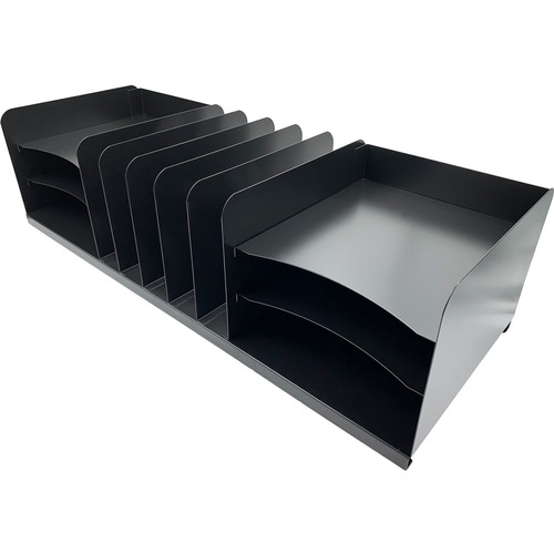 Orgnzr, Vert, 5 Horizontal, 6 Slot, Black
