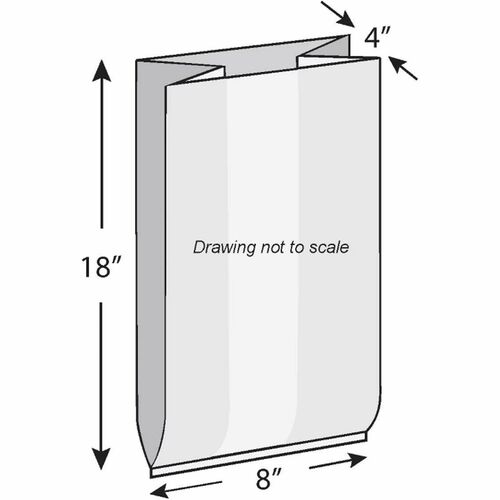 Poly Bag, 8x4x18, 1 Mil 1000/CT