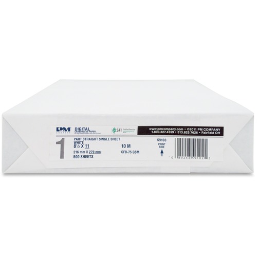 Paper, Carbonless 1-Part, White 2500/CT