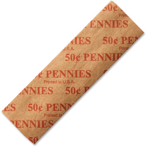Wrappers, Coin, Tube, 50 Pen 1000/PK