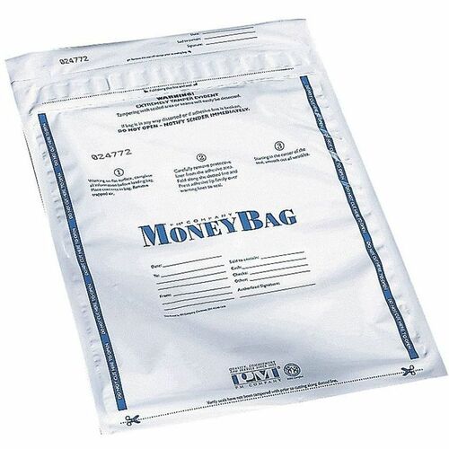 Bag, Dep, Plast, 9x12, White/Gray 100/PK