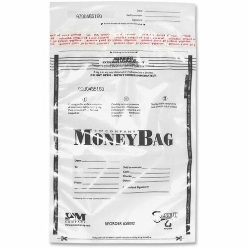 Bag, Dep, Plast, 9 X 12, Clear 100/PK