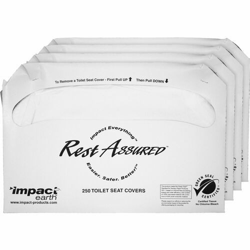 Toilet Seat Covers, Half-Folded, White 4/CT