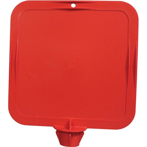 Sign, Lock-In, 10" W x 2-1/2" D x 14" H, Red