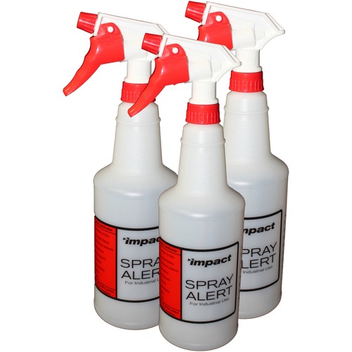 Spray Bottles, 24 Ounce, 4-1/2" W x 3/5" Dia x 11" H, White 32/CT