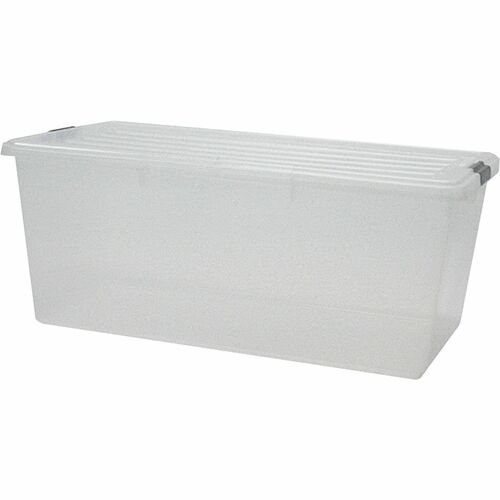 Storage Box W/Lid, 91 Quart, 17-1/4"x31-1/2"x13", Cl 4/CT