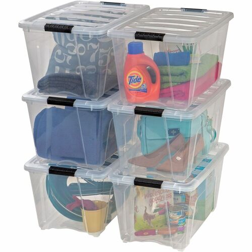 Stack and Pull Box, 53-Quart, 16-1/2" Wx 22" Lx 13" H, Cl 6/CT