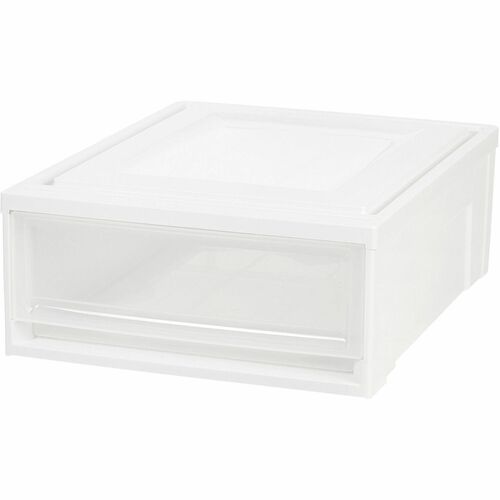 Stacking Drawer, 22 Quart, 15-3/4" W x 19-3/5" L x 7" H, White 4/CT
