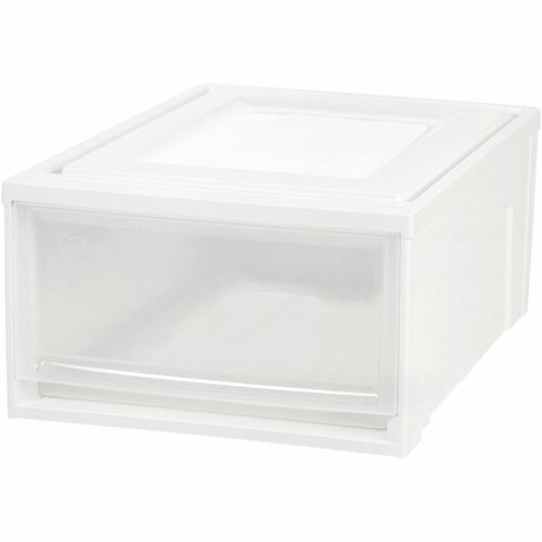 Stacking Drawer, 30.88 Quart, 15-3/4"Wx19-3/5"Lx9"H, White 3/CT