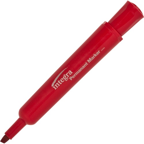 Marker, Permanent, Chisel, Red 12/DZ