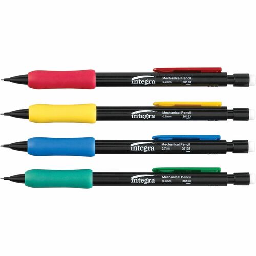Pencil, Mech, Grip, 0.7 Millimeter, Assorted 12/DZ