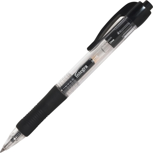 Pen, Gel, Retractable, 0.5 Millimeter, Black 12/DZ