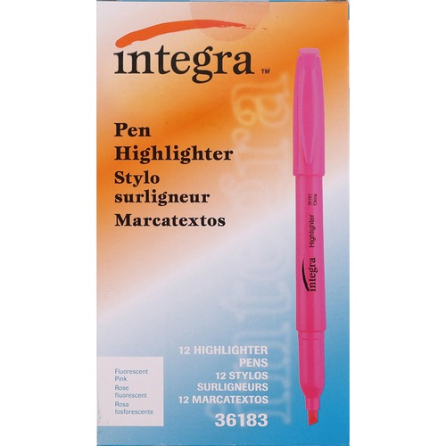 Highlighter, Pen, Chisel, Fine Point 12/DZ