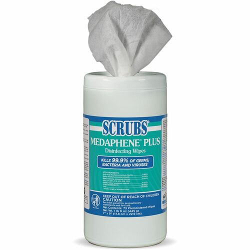 Disinfectant, Pre-Moistened Wipe, Flat Pack 6/CT