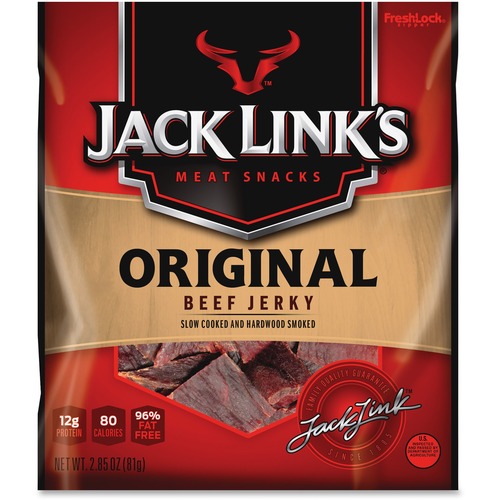 Jack Links Original Beef Jerky, 2.85 Oz., Red/Black