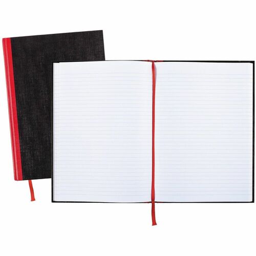 Notebook, Case Band, 12x8, Black/Red