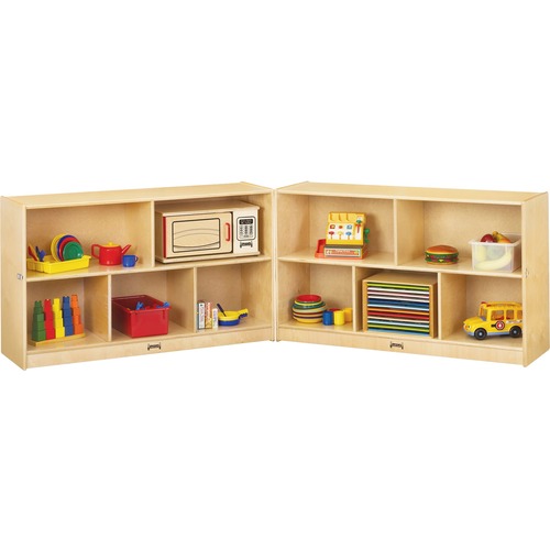 Fold-N-Lock Mobile Storage, 2-Shelf, 48" x 15" x 29-1/2", White