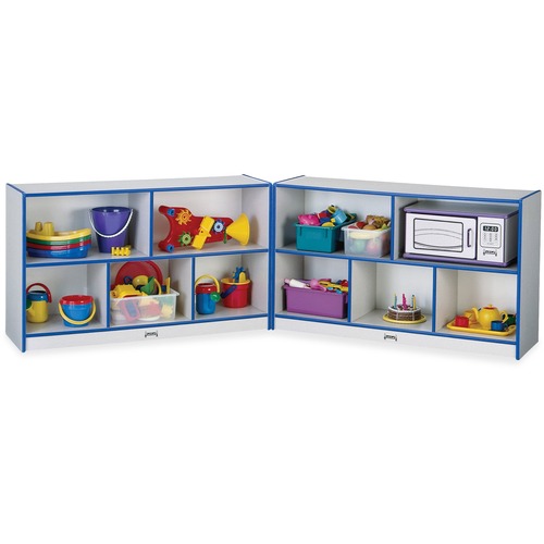 Mobile Fold-n-Lock Storage, 29-1/2" x 96" x 15", Gray/Be Edge