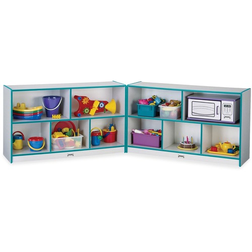 Mobile Fold-n-Lock Storage, 29-1/2" x 96" x 15", Gray/TL Edge