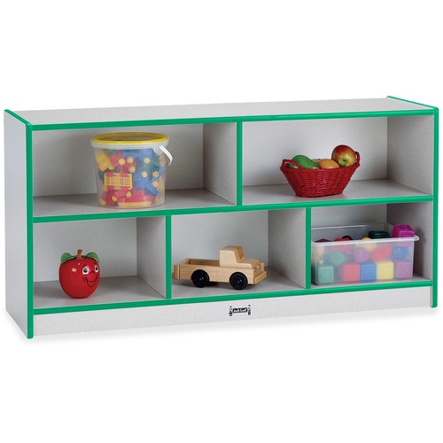 Mobile Storage Unit, Low, 29-1/2" x 48" x 15", Gray/Black Edge