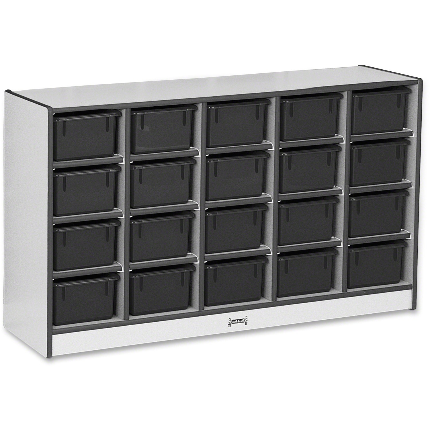 Cubbie, 20 Tray, With Bins, Black