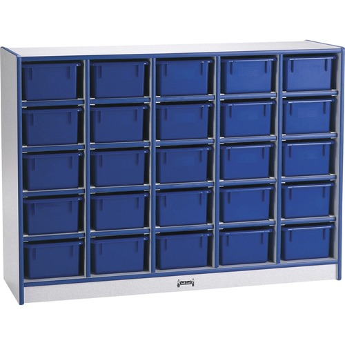 Cubbie Storage Unit, 25 Bin, No Trays, 29-1/2" x 48" x 15", Be Edge