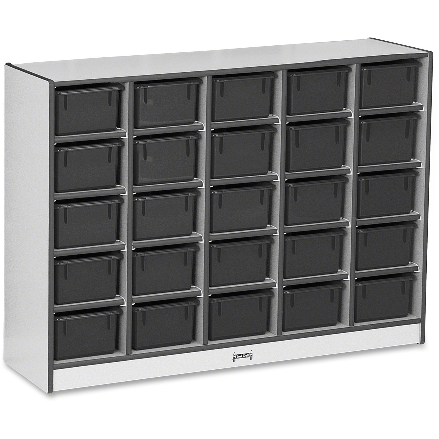 Cubbie, 25 Tray, With Bins, Black
