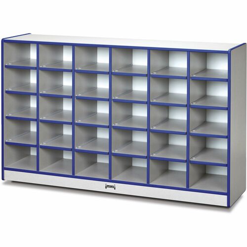 Cubbie Storage Unit, 30 Bin, No Trays, 29-1/2" x 48" x 15", Be Edge