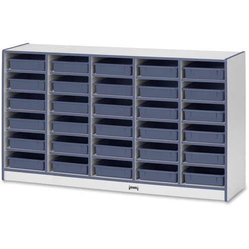 Paper Tray Storage, 30 Bins, 35.5" x 60" x 15", NY Edge/Trays