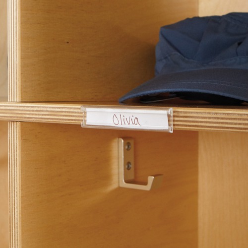 Name Tag Holders, 1"x3"x1", White 5/PK