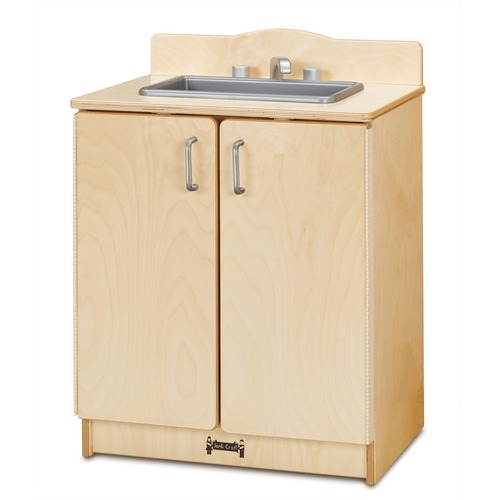 Play Kitchen Sink, 20" Wx 15" Dx 27" H, Woodgrain