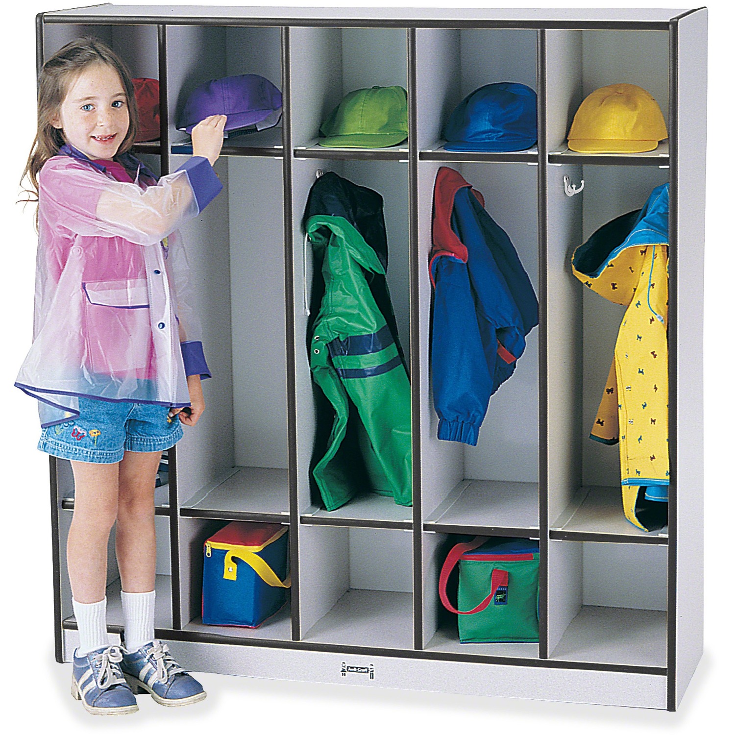 Locker, Coat, 5 Section, Black