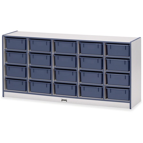 Mobile 20 Tub Storage, w/Bins, 29.5" x 24.5" x 15", Navy