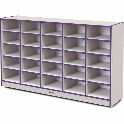 Mobile 25 Tub Storage, No Bins, 35.5" x 60" x 15", Purple
